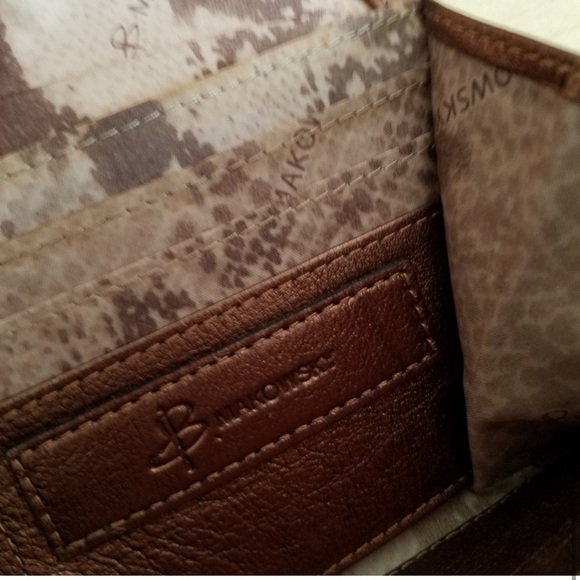 B. Makowsky Metallic Bronze Leather Wallet - Picture 6 of 7